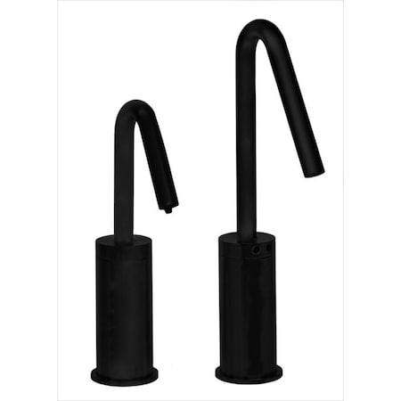Macfaucets Matching Electronic Faucet AND Electronic Soap Dispenser In Matte Black, PR MP1405